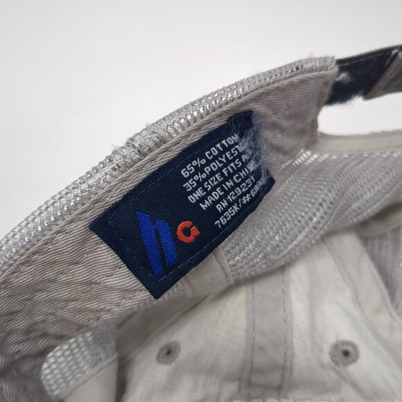 Glamping Hair Don't Care Strapback Trucker Hat Gray OS Distressed Mesh Back Ha - Picture 9 of 9